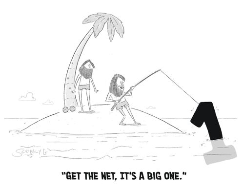 "Get the net, it's a big one."