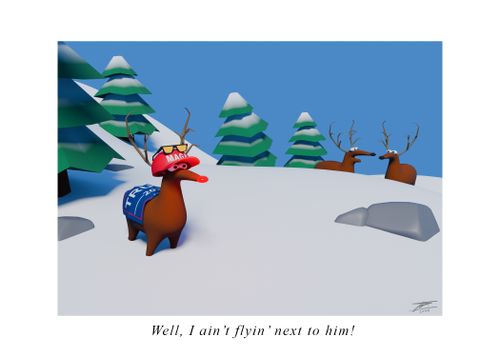 "Well, I ain't flyin' next to him!"