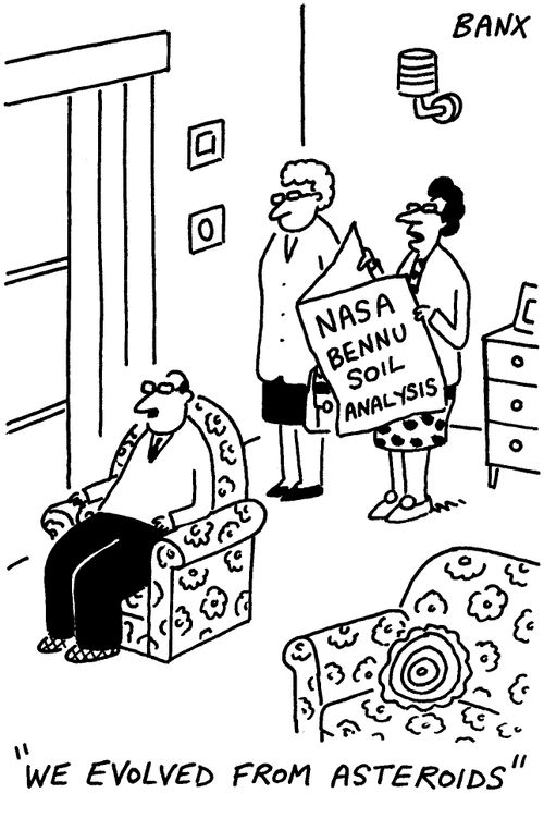 "We evolved from asteroids"