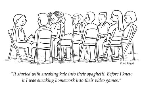 "It started with sneaking kale into their spaghetti. Before I knew it I was sneaking homework into their video games."