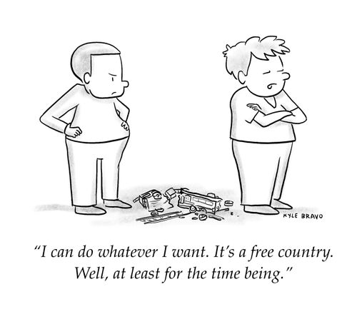 "I can do whatever I want. It's a free country. Well, at least for the time being."