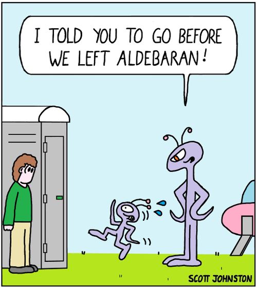 "I told you to go before we left Aldebaran!"