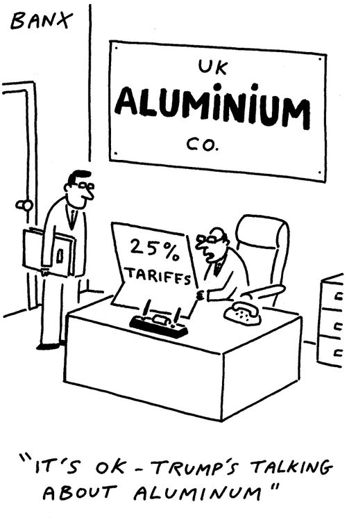 "It's ok - Trump's talking about aluminum"