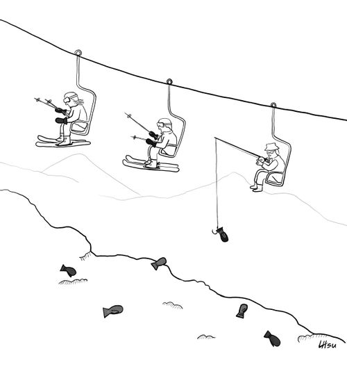 Ski Lift Glove Fishing