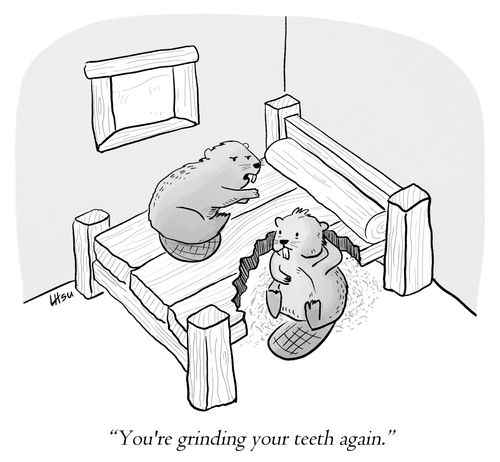 "You're grinding your teeth again."