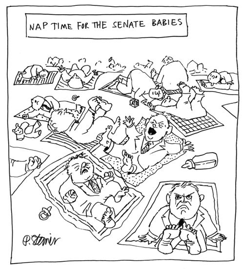 "Nap time for the senate babies"