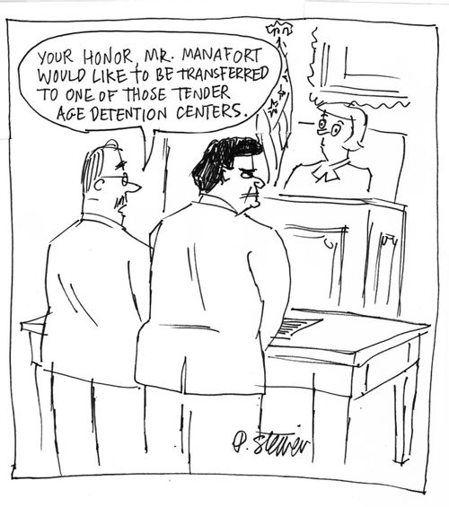 "Your honor Mr. Manafort would like to be transferred to one of those tender age detention centers."