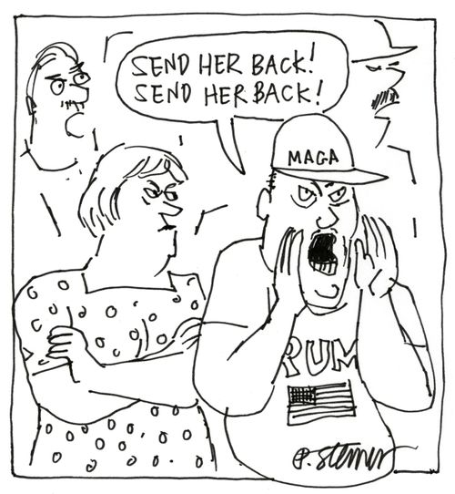 "Send her back! Send her back!"