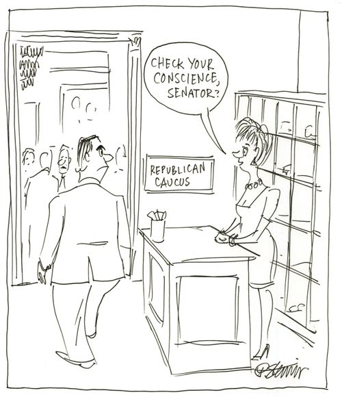 Check your conscience, Senator?