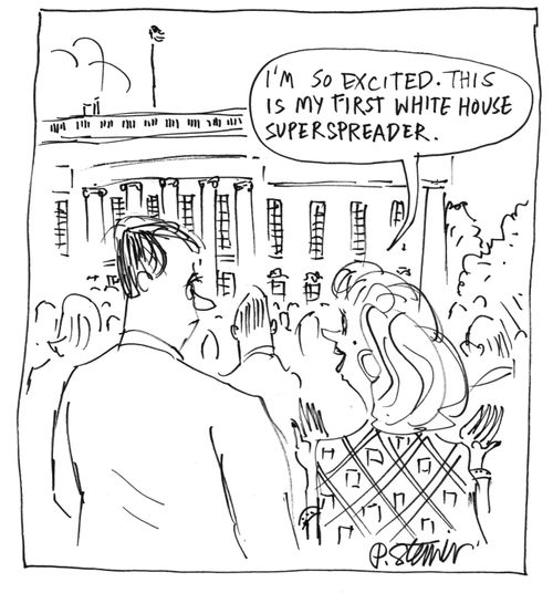 "I'm so excited. This is my first White House superspreader."