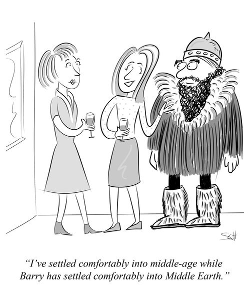 "I’ve settled comfortably into middle-age while Barry has settled comfortably into Middle Earth."