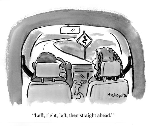 "Left, right, left, then straight ahead."