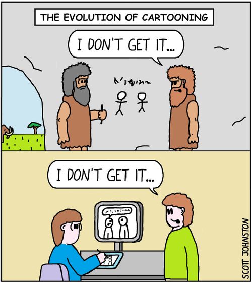 The Evolution of Cartooning: "I don't get it..."