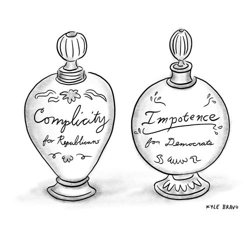 "Complicity for Republicans. Impotence for Democrats."