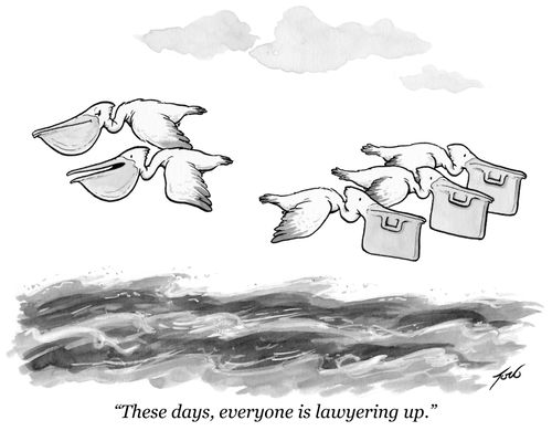 "These days, everyone is lawyering up."