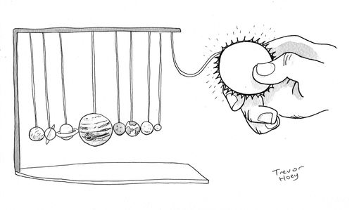Newton's Cradle Solar System
