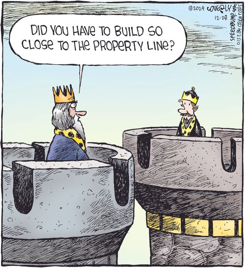 "Did you have to build so close to the property line?"