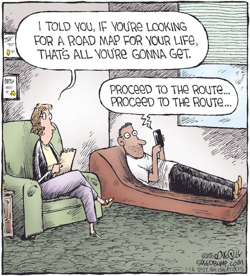 "I told you, if you're looking for a road map for your life, that's all you're gonna get."