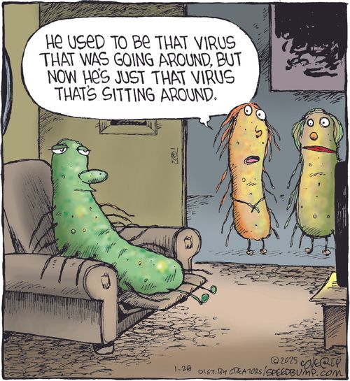 "He used to be that virus that was going around, but now he's just that virus that's sitting around."