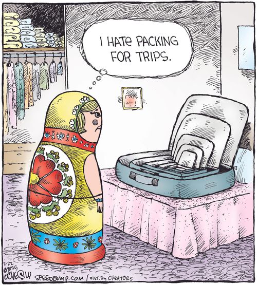 "I hate packing for trips."