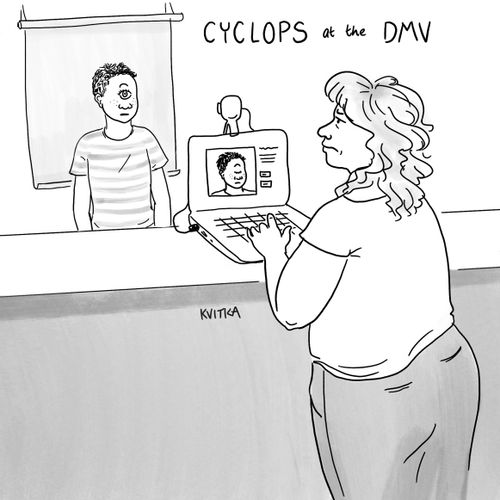 "Cyclops at the DMV"