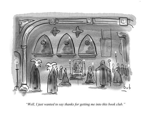 “Well, I just wanted to say thanks for getting me into this book club.”