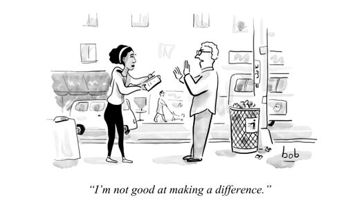 "I'm not good at making a difference."