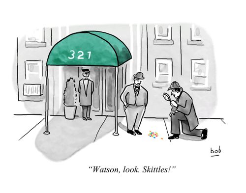 "Watson, look. Skittles!"