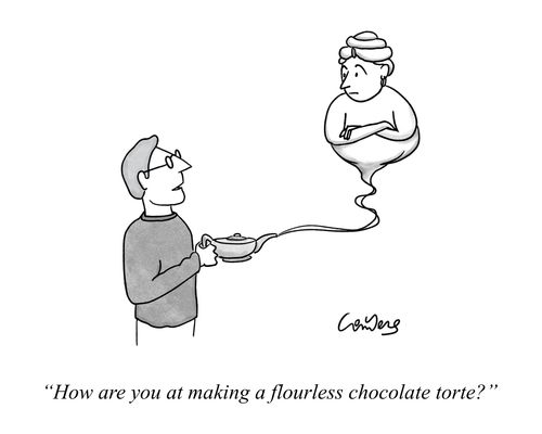 "How are you at making a flourless chocolate torte?"
