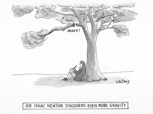 Sir Isaac Newton discovers even more gravity.