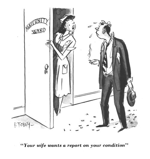 "Your wife wants a report on your condition."