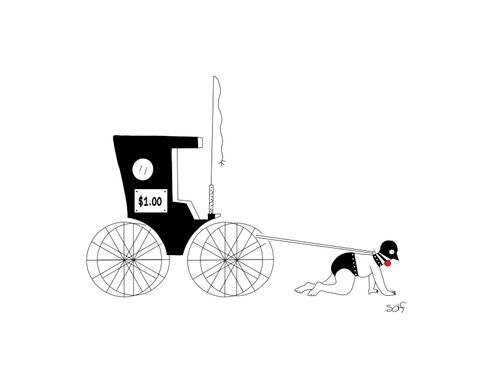A human carriage ride.