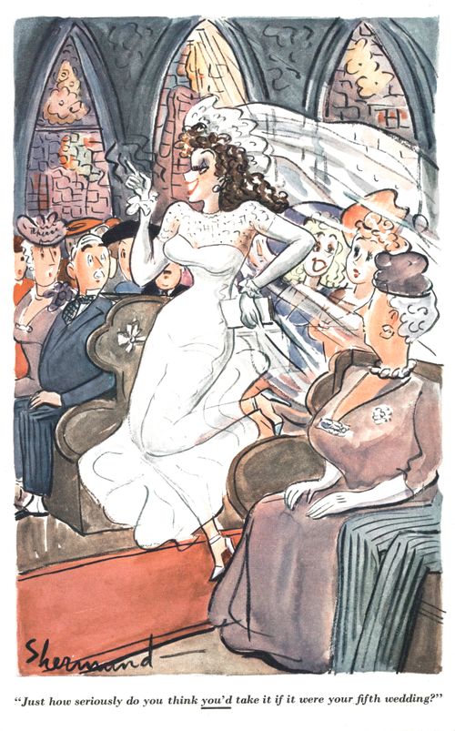 "Just how seriously do you think you'd take it if it were your fifth wedding?"