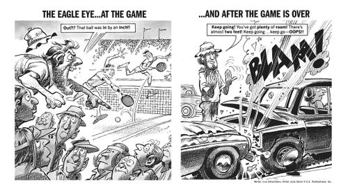 The eagle eye... at the game... and after the game is over.
