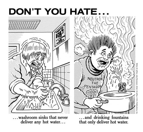 Don't you hate... washroom sinks that never deliver any hot water... and drinking fountains that only deliver hot water.