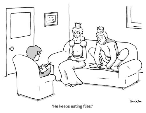 "He keeps eating flies."