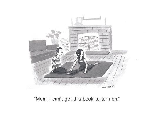 "Mom, I can't get this book to turn on."