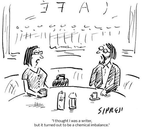"I thought I was a writer, but it turned out to be a chemical imbalance."