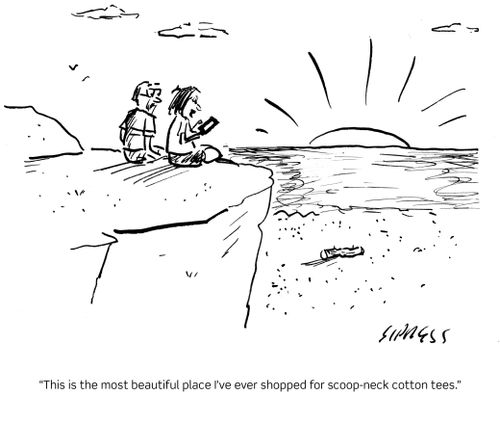 "This is the most beautiful place I've ever shopped for scoop-neck cotton tees."