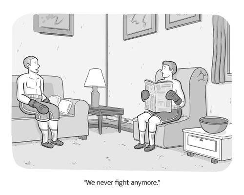 "We never fight anymore."