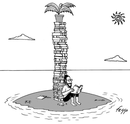 Palm tree made of books.