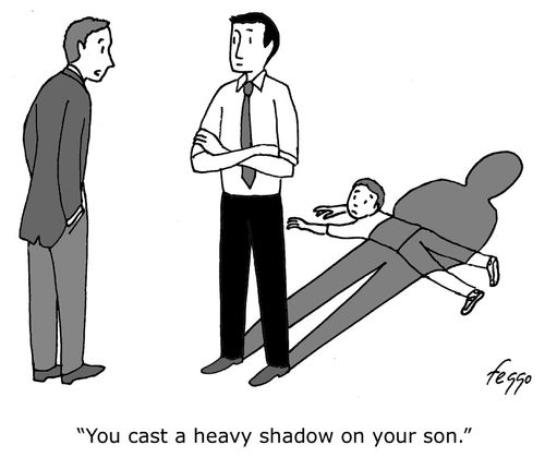 "You cast a heavy shadow on your son."