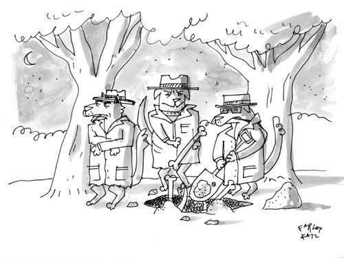 Mobster Dogs Burying Bones
