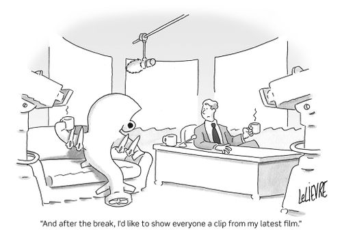 "And after the break, I'd like to show everyone a clip from my latest film."