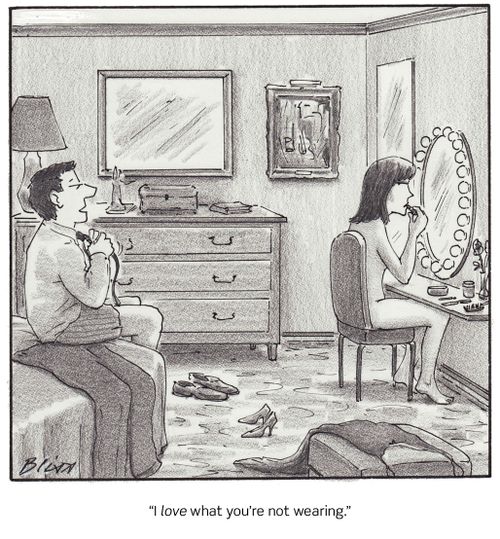 "I love what you're not wearing."