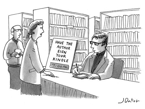 Have the author sign your kindle...