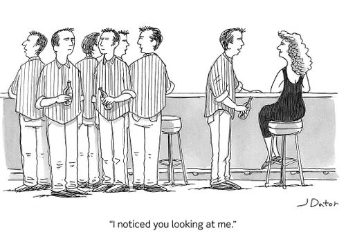 "I noticed you looking at me."