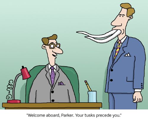 "Welcome aboard, Parker. Your tusks precede you."