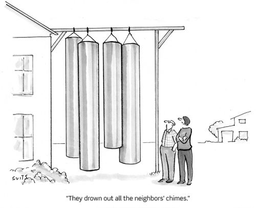 "They drown out all the neighbors' chimes."