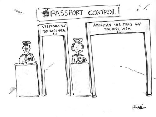 Passport Control: Visitor W/Tourist Visa. . .American Vistors W/Toursit Visa
